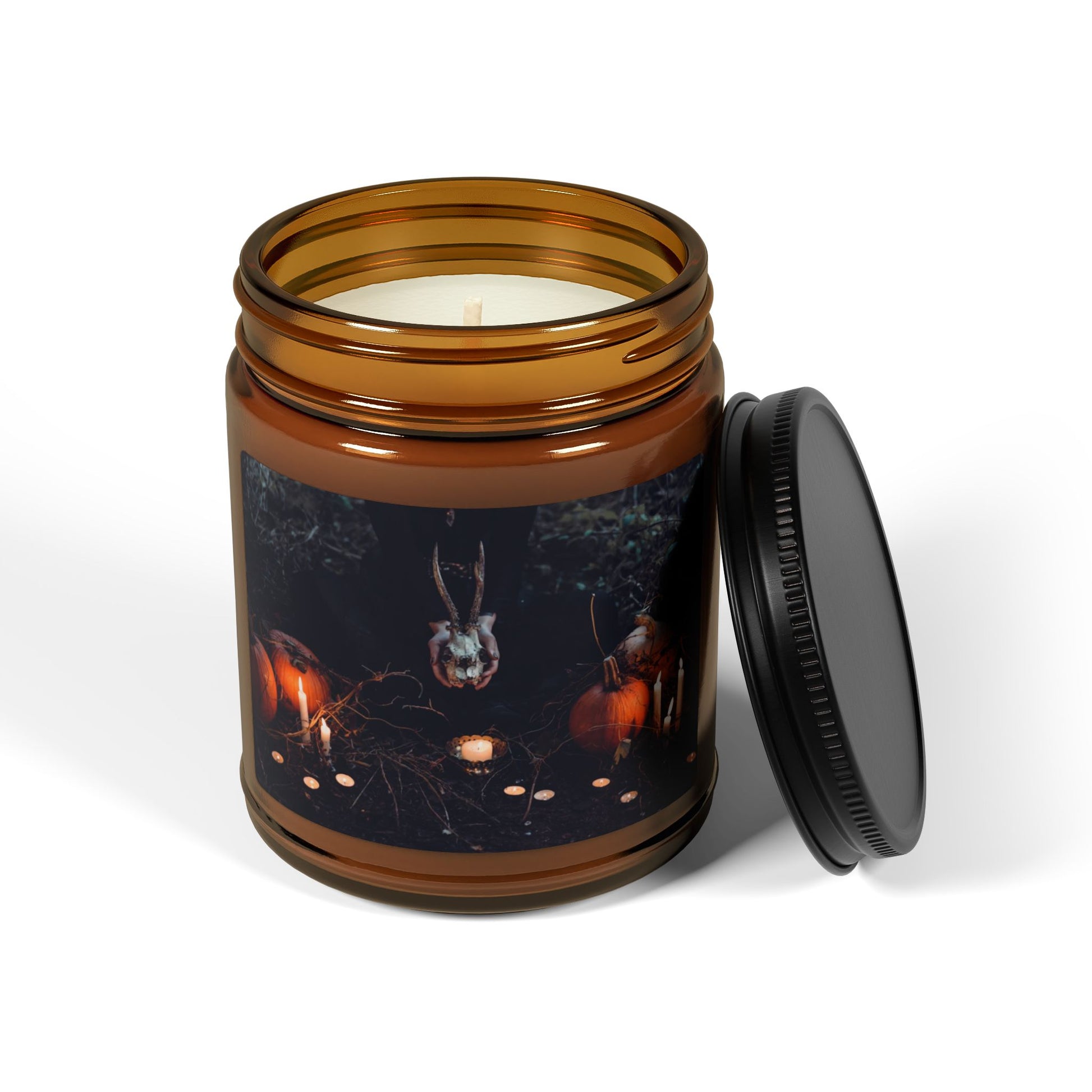 Scented Soy Candle (Multi-Size, Amber Jar) - Royalty Design 