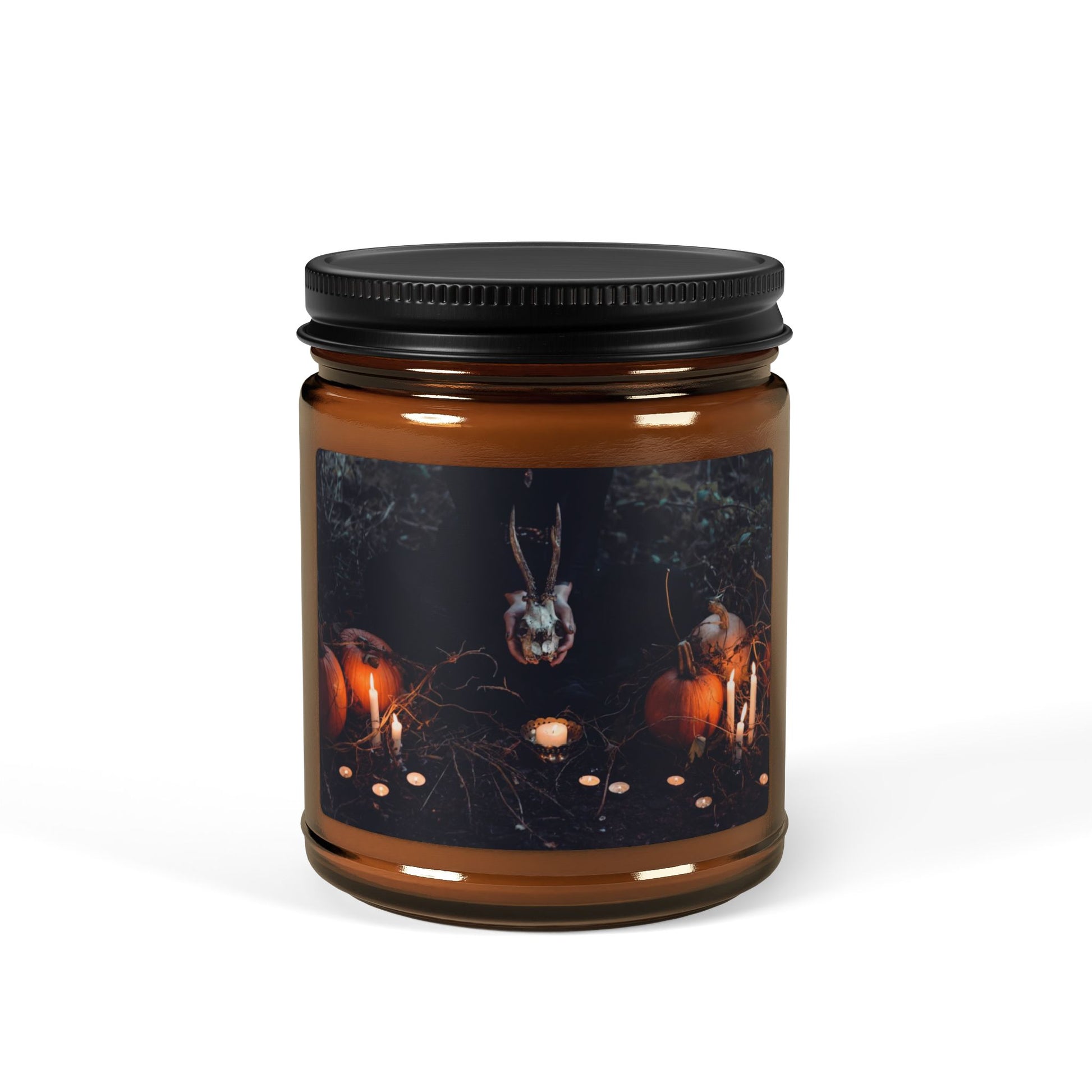 Scented Soy Candle (Multi-Size, Amber Jar) - Royalty Design 