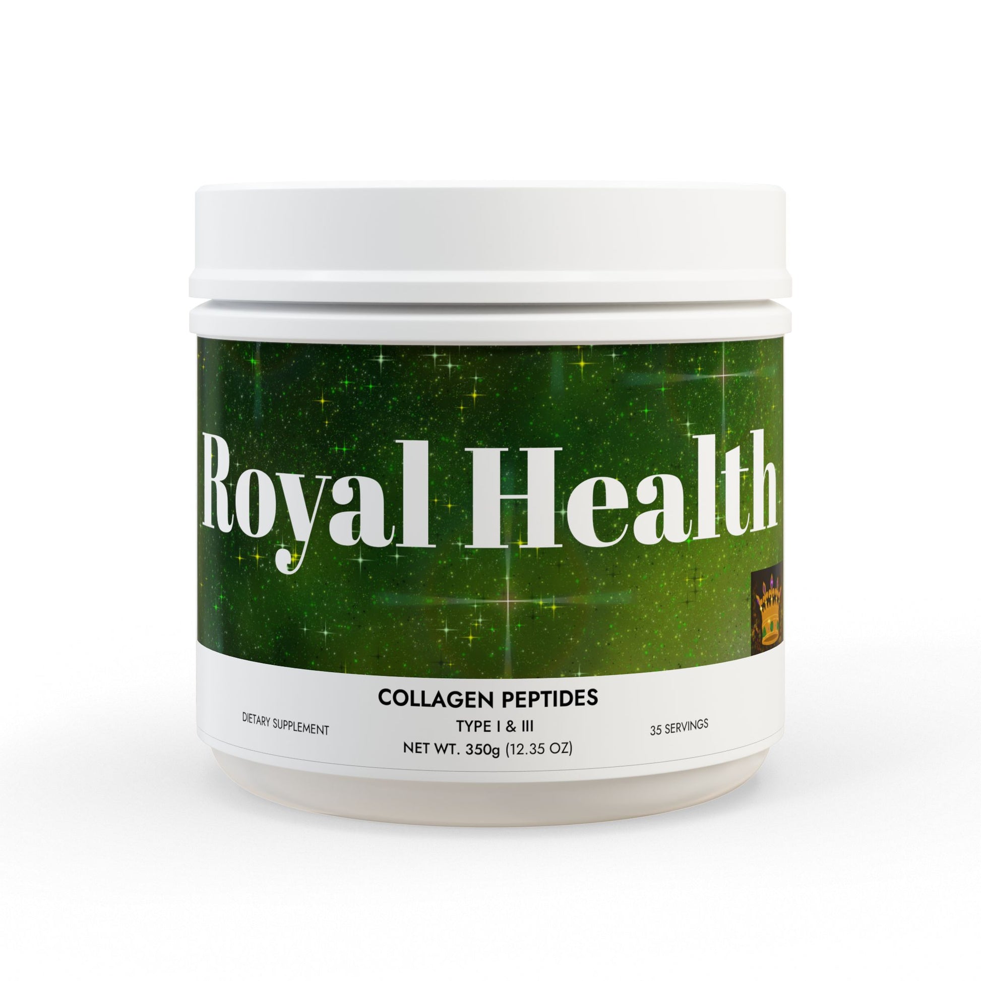 Royal Health Collagen Peptides Type I & III Supplement (350g, 12.3oz) - Royalty Design 